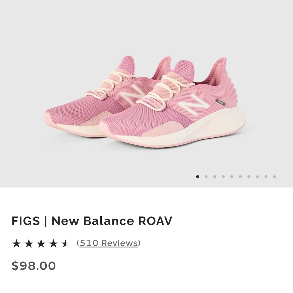 FIGS  shoes New Balance Pink Sneakers with Mesh Upper and Cushioning